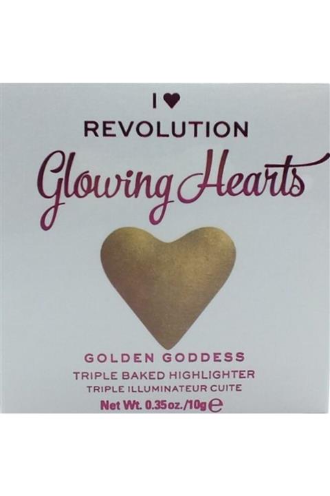 I HEART REVOLUTION Glowing Hearts Golden Goddess Highlighter 10 G