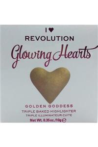 I HEART REVOLUTION Glowing Hearts Golden Goddess Highlighter 10 G