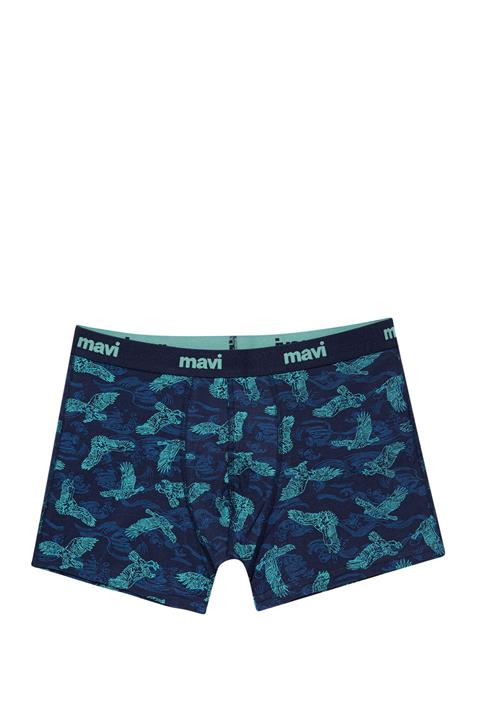 Mavi Erkek Kartal Baskılı Lacivert Boxer 092434-33482