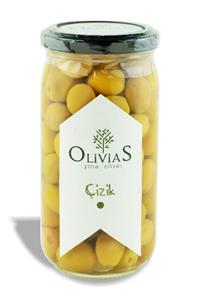 Olivias Fine Olives Domat Çizik Yeşil Zeytin 370 Cc