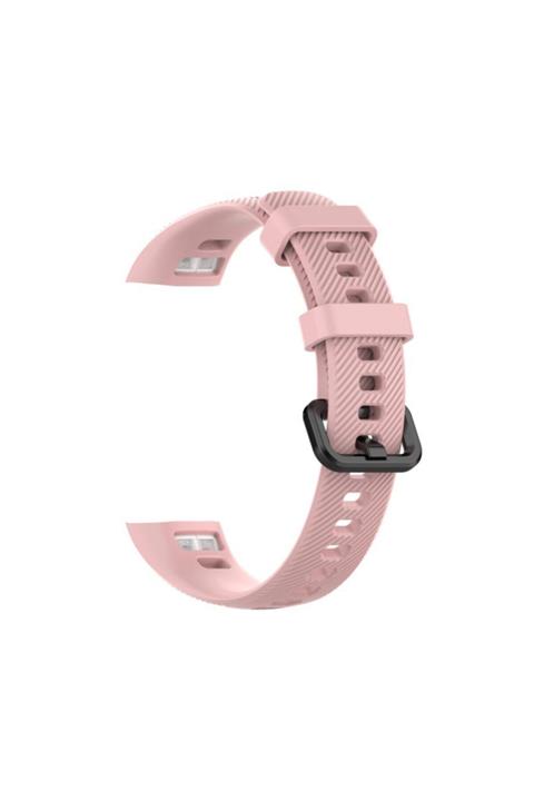 Tiegem Huawei Honor Band 5 Silikon Akıllı Bileklik Kayışı Kordonu -pembe