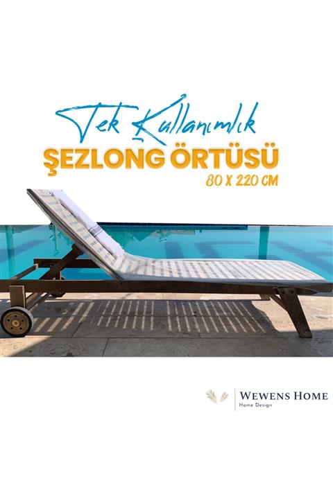 Wewens Home Design Şezlong Örtüsü Hijyenik Tek Kullanımlık 80x220 10 Adet