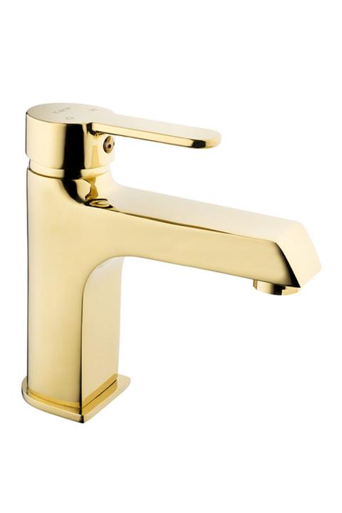 Kare Banyo Stil Mix Altın Lavabo Bataryası
