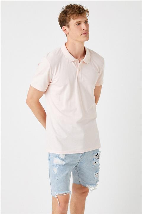 Koton Erkek Pembe Polo Yaka T-Shirt