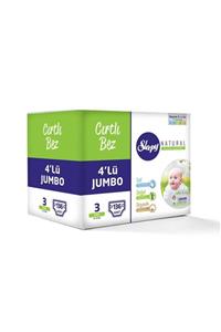 Sleepy Natural 4'lü Jumbo No 3 Midi 4-9 Kg 136 Adet