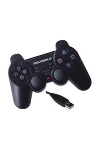 POLYGOLD Pg-801 Pc Analog Oyun Kolu Dual Shock Titreşimli Oyun Kolu Siyah