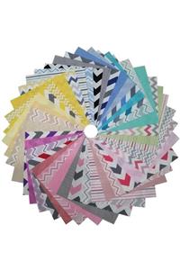 Kırkyama Patchwork Home 25x25 Cm 40 Parça Kırkyama Patchwork Kumaş 40yama Hobi Dikiş - Çizgi Serisi