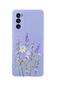 mooodcase Samsung S20 Fe Lavender Premium Silikonlu Lila Telefon Kılıfı