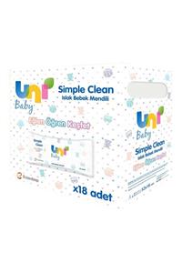 Uni Baby Simple Clean Islak Mendil 18x52 Adet