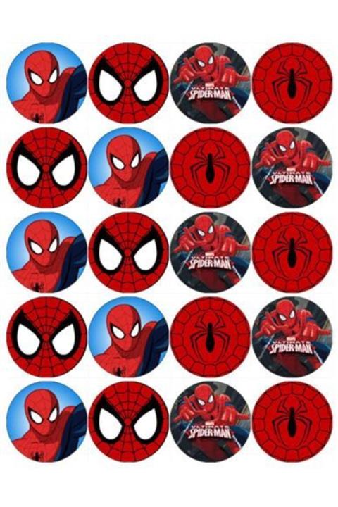 velomy Spider Şekerli Kağıda Cupcake Ve Kurabiye Baskı