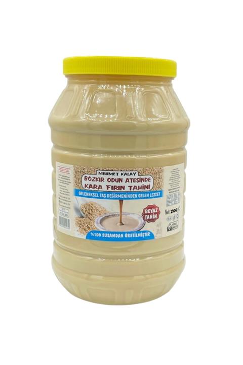 MEHMET KALAY BOZKIR KARAFIRIN TAHİNİ Mehmet Kalay Odun Ateşinde Karafırında Tek Kavrulmuş Bozkır Beyaz Tahini 2900 Gr.