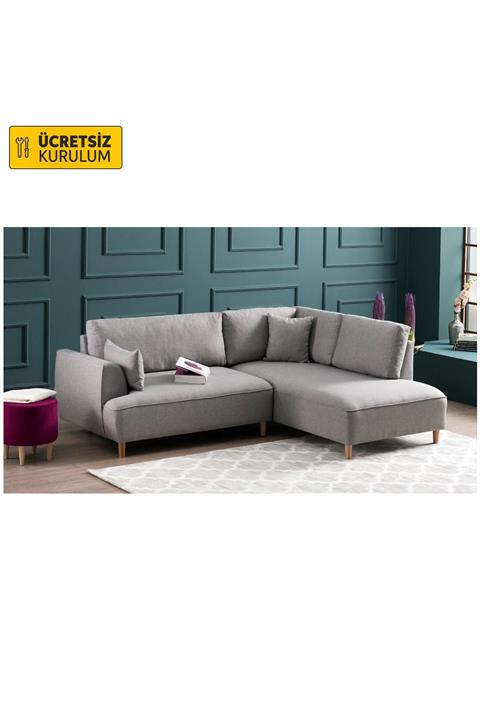 Vivense Felix Extra Soft Köşe Kanepe Açik Gri-Sol