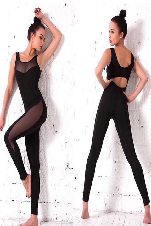 Fashiontayt Kadın Siyah Tulum 2069