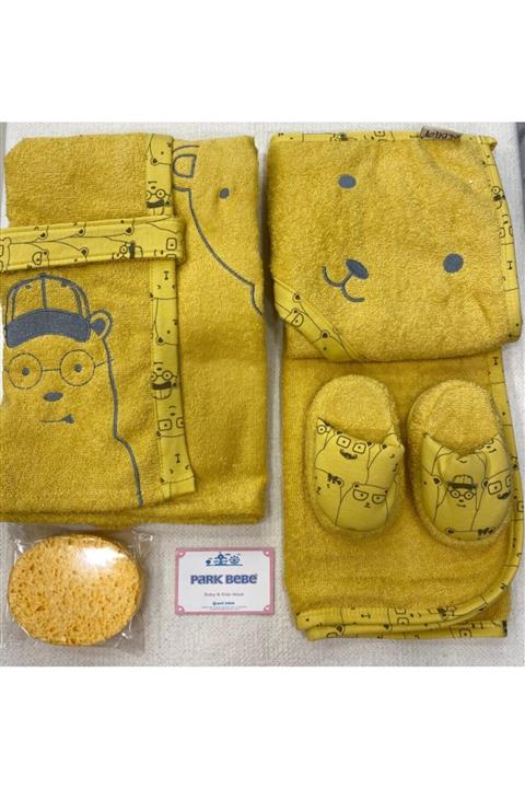 Bebitof Unisex Bebek Havlu Bornoz Set