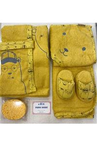 Bebitof Unisex Bebek Havlu Bornoz Set