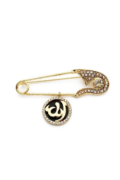 Modex Allah yazılı taşlı iğne broş