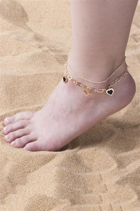 Sortie Aksesuar Çelik Kalp Figürlü Halhal 008