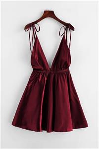 Pembishomewear Donna Layla Bordo Saten Gecelik