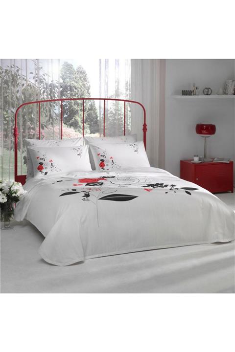 Taç Pamuklu Tek Kişilik Pike Takımı Santa