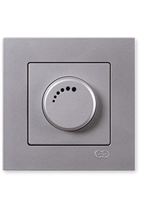 Günsan Gümüş Dimmer Anahtar 1000 Va Çerçeveli
