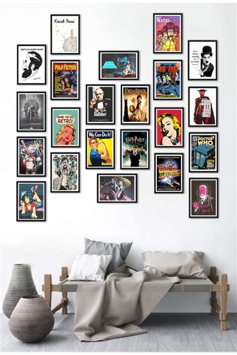 Mia Pera 22 li Poster Set Marilyn Monroe Küçük Prens Pink Freud We Can Do It Retro Godfather  17,5 X 25 cm