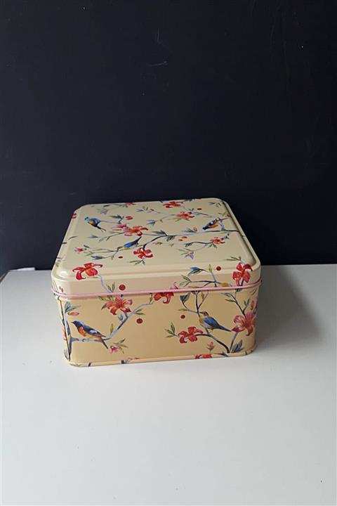 METRONARLİFE 16x16 cm Kare Metal Çok Amaçlı Kutu