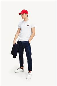 Tommy Hilfiger TH Erkek Flex Mouline Badge Slim Polo T-shirt MW0MW12244YBR