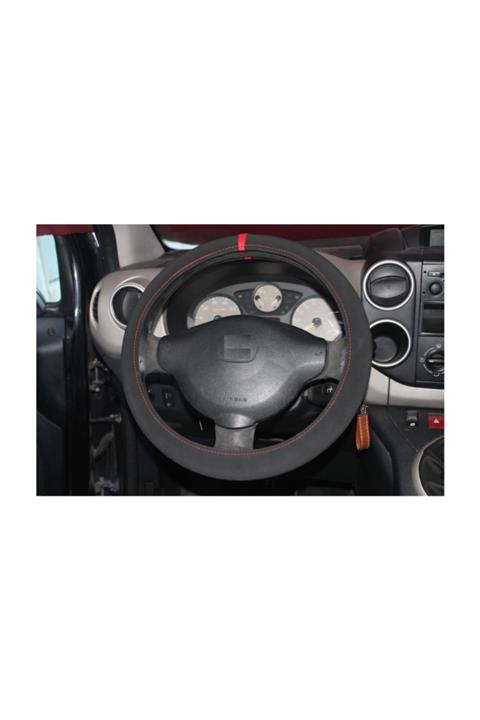 PROTEC Yüzüklü Alcantara Geçmeli Direksiyon Kılıfı