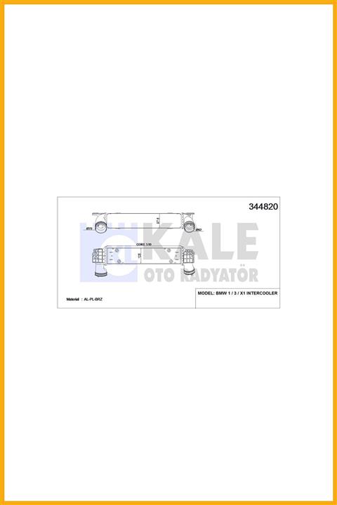 AAVDAN Turbo Radyatörü 1 3×1 Al Pl Brz