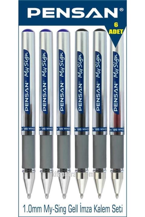 Pensan My-sing Gel 1.0 Mm Roller Imza Kalem Seti 6 Adet