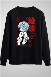 MAD Tshirt Unisex Siyah Rei Ayanami Evangelion