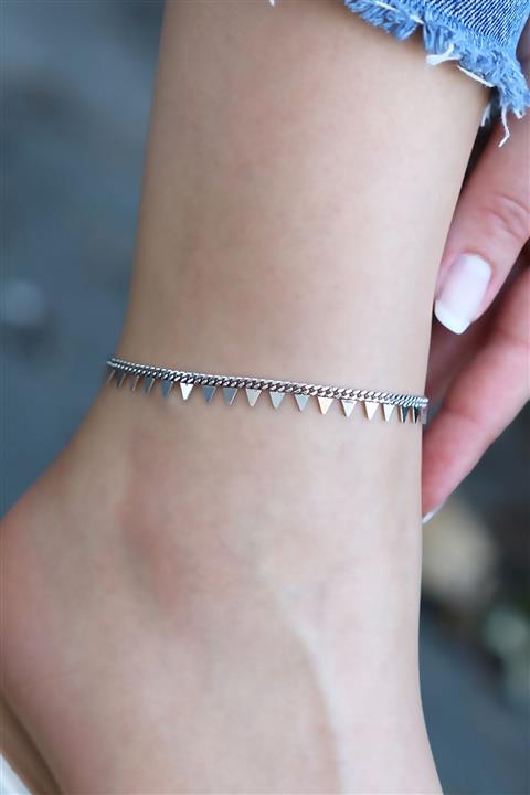 Necati Gün Üçgen Para Para 925 Ayar Gümüş Halhal