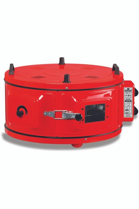 İtimat 1012 Yuvarlak Fırın Kırmızı ,termostatlı, Camlı, Lambalı