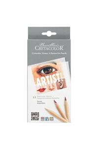 CretaColor Artist Studio Watercolor Pencils Faces Set 12 Renk Sulandırılabilir Portre Çizim Seti (28