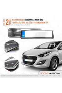 İntachrom Hyundai I30 Krom Plakalık - Hummer Tip 2 Adet