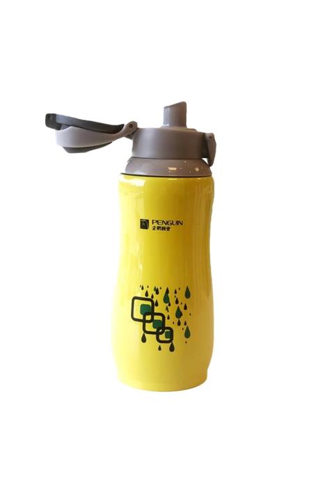 Sema Bebe Sema Baby Penguen Kilitli Paslanmaz Çelik Termos 600 Ml - Sarı