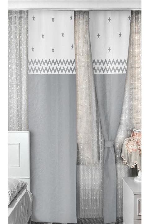 Bebişim Halı Bebişim Yıldız Desenli 70x260 Bh1365 Fon Perde