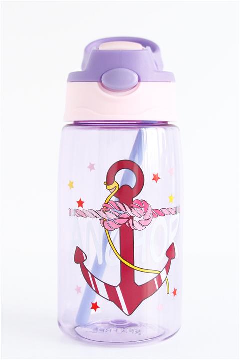 forte luva Lila Çapa Desenli Emzikli 420 Ml Su Matarası