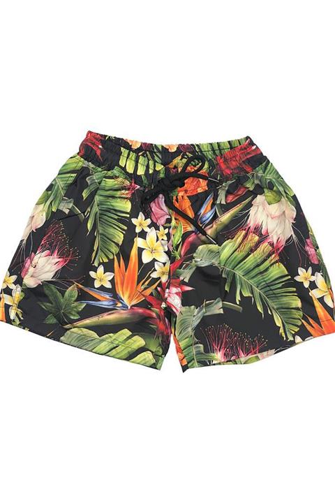 NBB Kadın Tropikal Desenli Deniz Şortu
