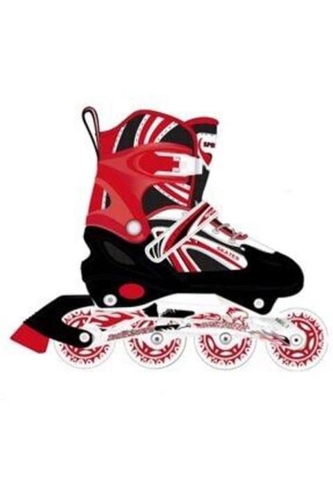 Burak Çift Sıra Ayarlanabilir Çocuk Pateni Kırmızı