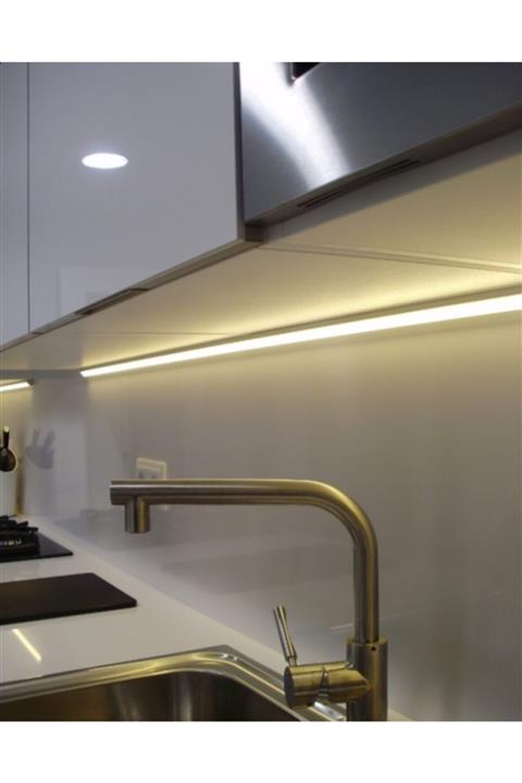 Aqualed Gri Mutfak Dolabı  Açma Kapama Anahtarlı Mobilya Aydınlatma 30 cm