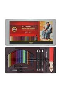 Kohi Noor Kohinoor Mondeluz Aquarell Art Set 32 Parça Sulandırılabilir Resim Seti Metal Kutu