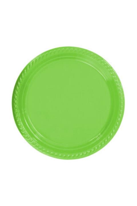 whiteavm Yuvarlak 22cm Yeşil Pk 25 Tabak Plastik