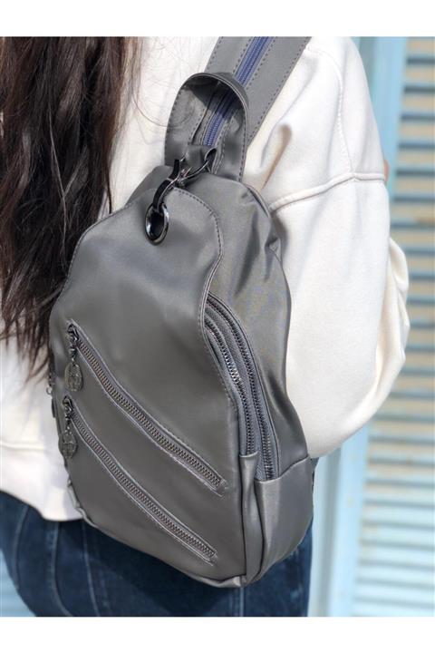 Lebina Paraşüt Kumaş Freebag Ve Sırt Çantası Gri