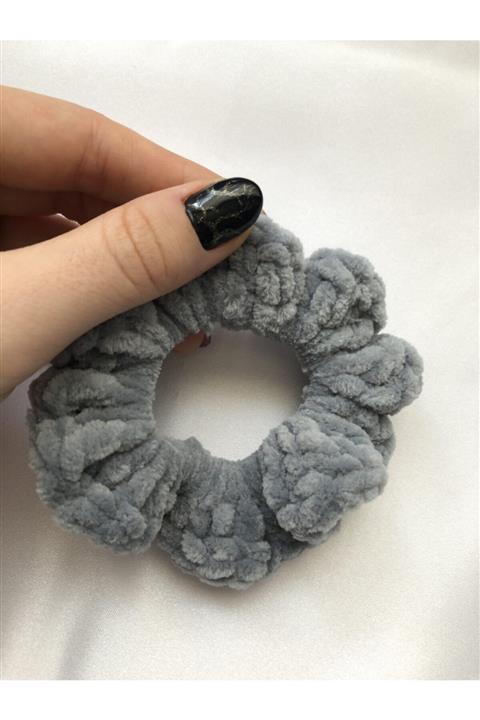 KALINKA Gri Kadife Saç Tokası