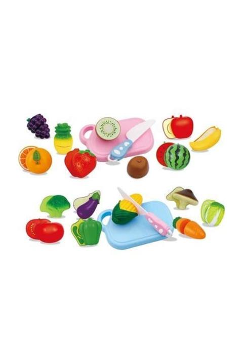 Birlik Oyuncak Poşette Sepetli Oyuncak Meyve Sebze Kesmeli
