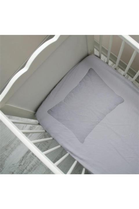 mertim ezberbozan ev tekstili 80x130 Lastikli Ranforce Bebek Çarşaf Takımı - Gri