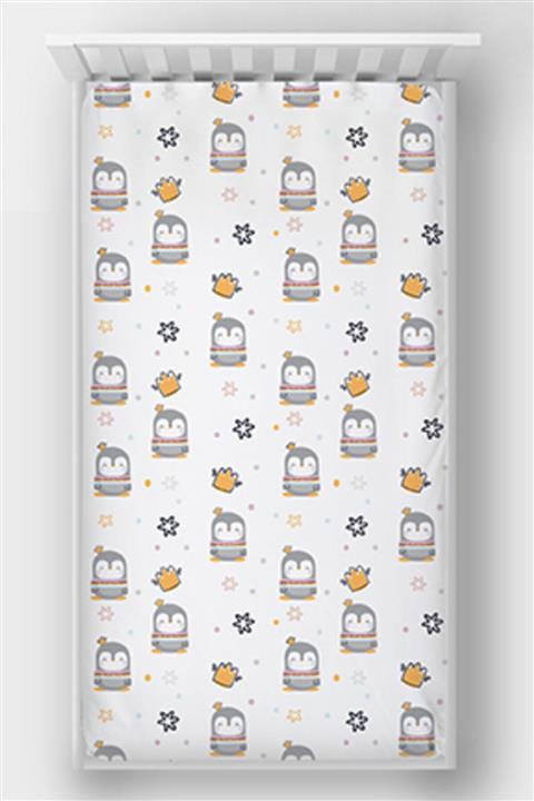 Homamia Penguen Tek Kişilik Lastikli Çarşaf 120x200cm