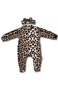 Murat Baby Bandanalı Leoparlı 2 Li Bebek Tulumu K3461