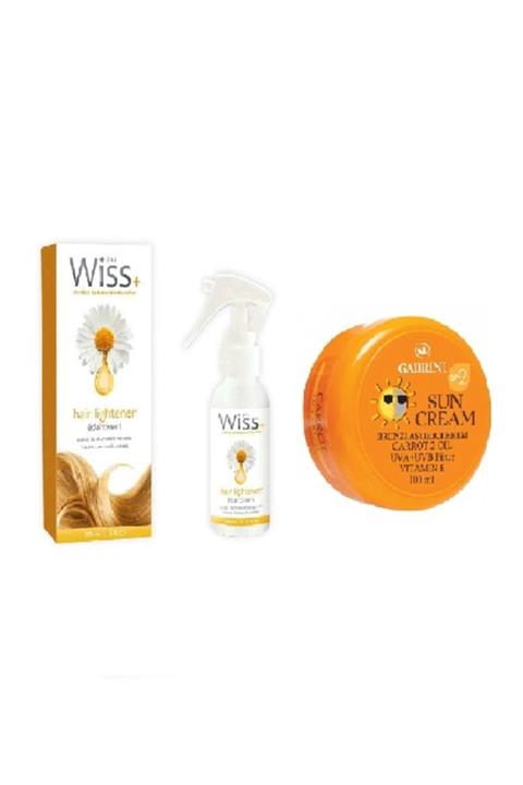 Wiss Doğal Renk Açıcı Sprey 150ml ve Gabrini Havuç Özlü Bronzlaştırıcı Krem